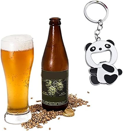 Cute Panda Bottle Opener Keychain - Portable Beer & Soda Opener Keyring, Durable Beverage Opener Tool for Men Women (Gift Idea)