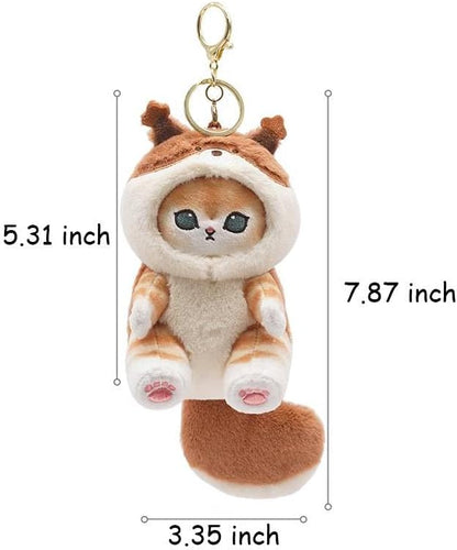 Cute cat keychain 5" plush backpack accessories bag pendant cute keychain gift