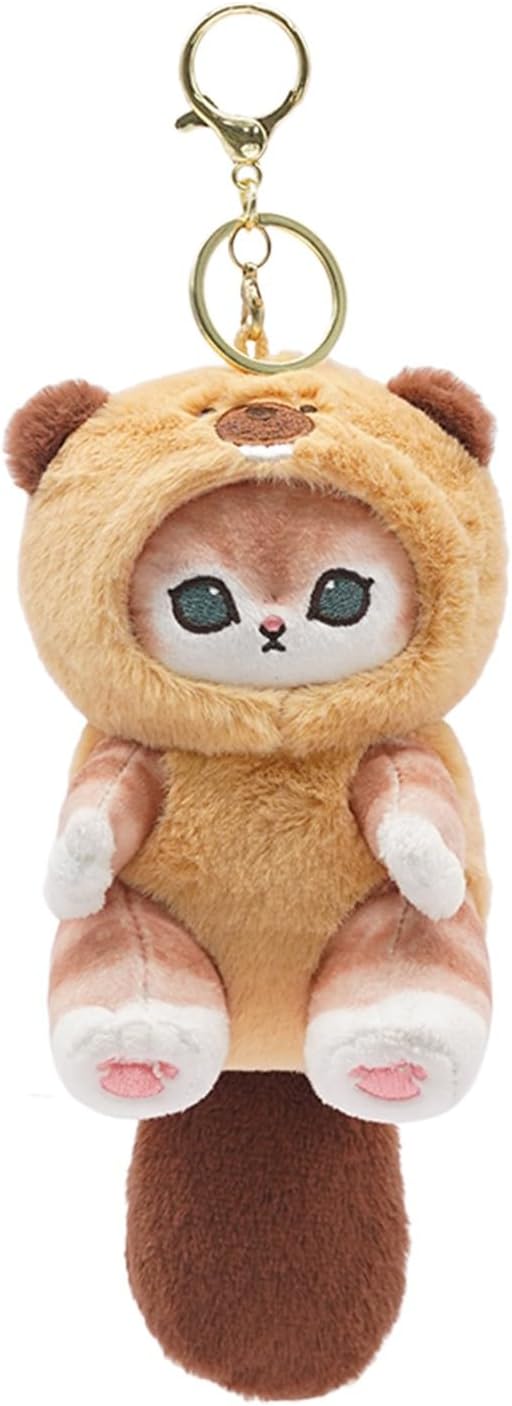 Cute cat keychain 5" plush backpack accessories bag pendant cute keychain gift