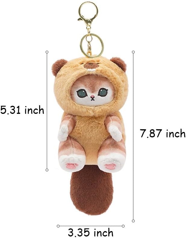 Cute cat keychain 5" plush backpack accessories bag pendant cute keychain gift