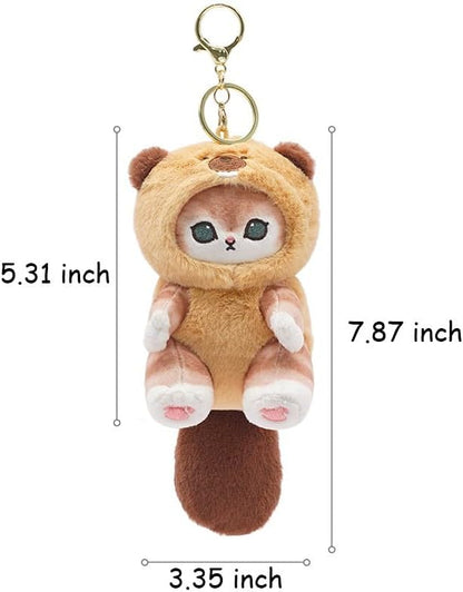 Cute cat keychain 5" plush backpack accessories bag pendant cute keychain gift