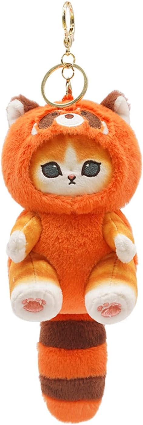 Cute cat keychain 5" plush backpack accessories bag pendant cute keychain gift