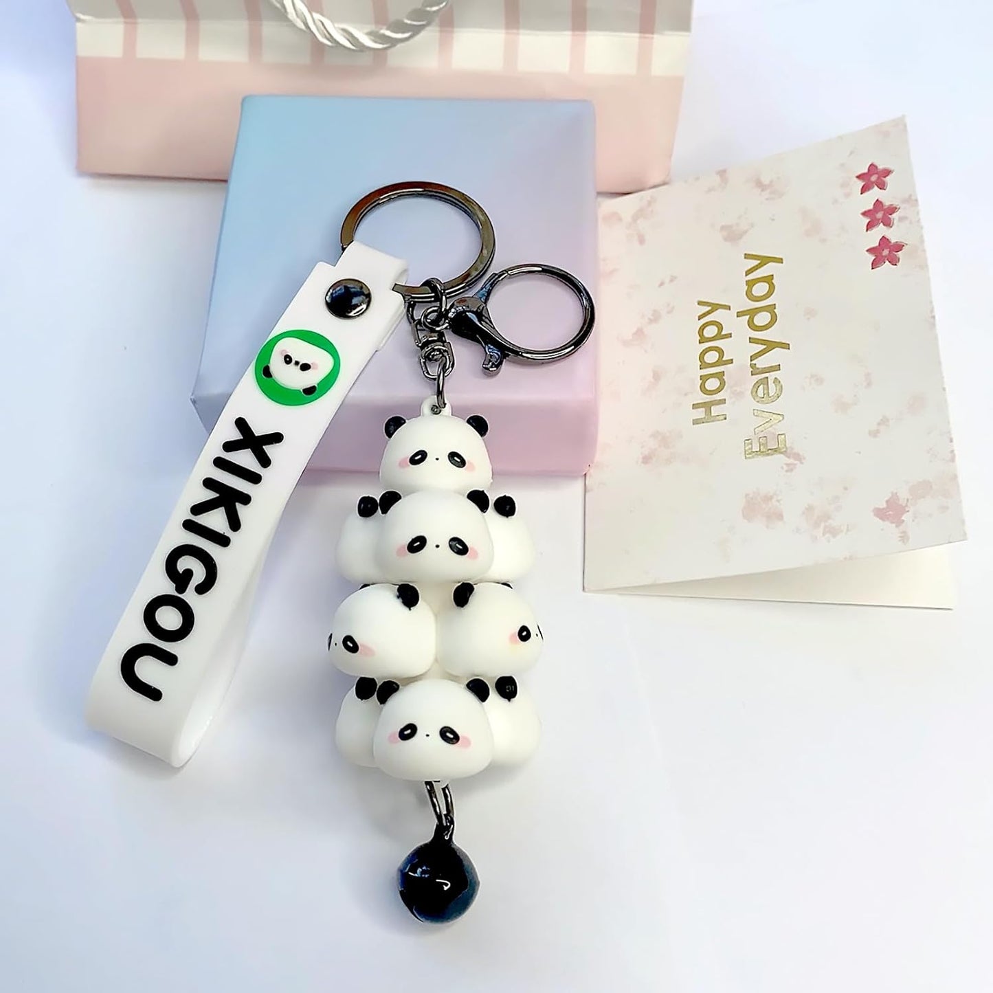 Cute Pig Keychain for Backpacks - Kawaii Panda Charms for Car Keys, Women & Kids Bag Accessories (Gift Ready)