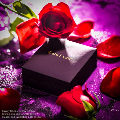 Kate Lynn Eternal Love Heart Necklaces for Women, White Gold Plated Silver/Brass with Ice-flower Zircons