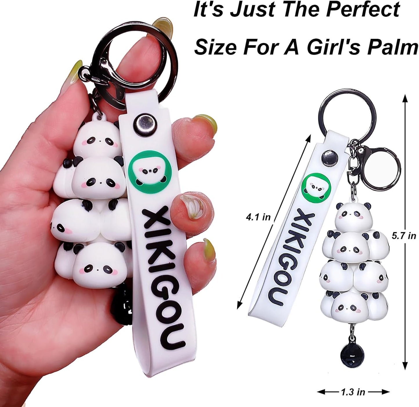 Cute Pig Keychain for Backpacks - Kawaii Panda Charms for Car Keys, Women & Kids Bag Accessories (Gift Ready)