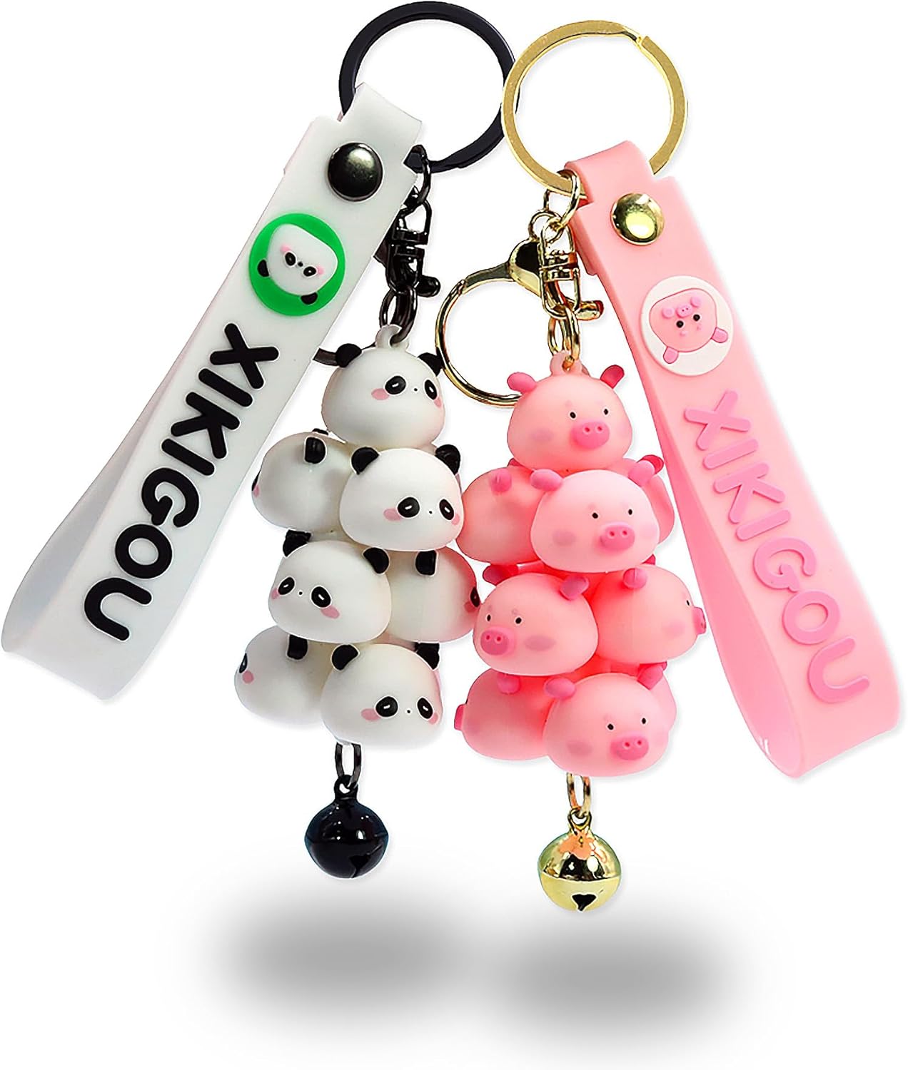 Cute Pig Keychain for Backpacks - Kawaii Panda Charms for Car Keys, Women & Kids Bag Accessories (Gift Ready)