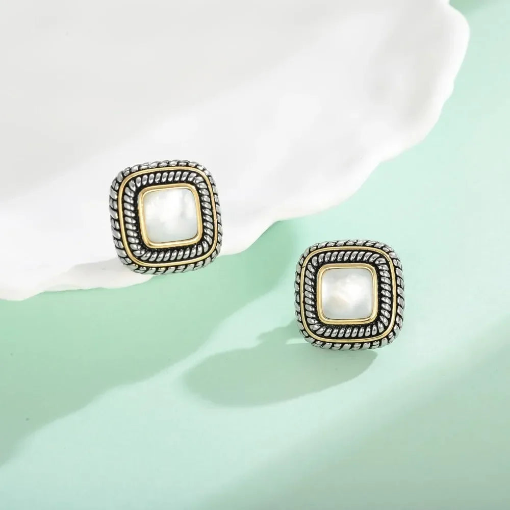 Antique Gold Clip On Hoop Earrings for Women Non Pierced Clip on Earrings with Interwoven Textured Jewelry Gifts