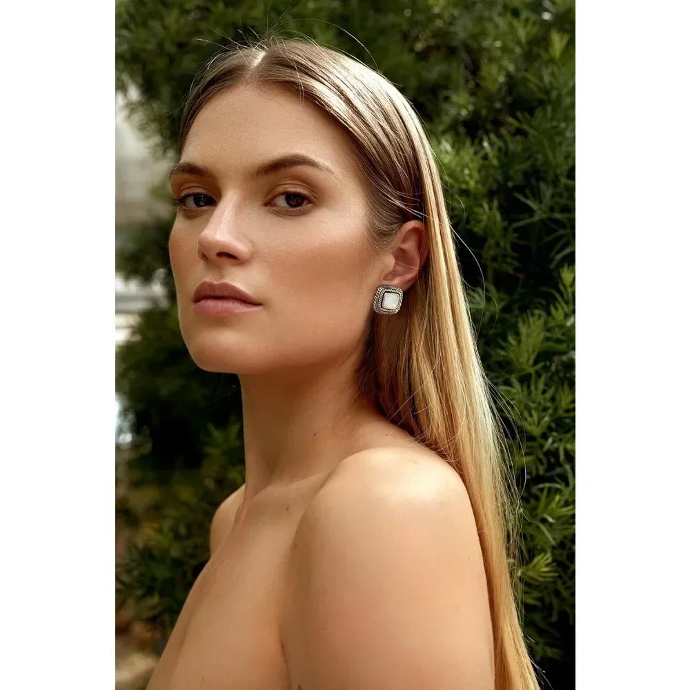 Antique Gold Clip On Hoop Earrings for Women Non Pierced Clip on Earrings with Interwoven Textured Jewelry Gifts