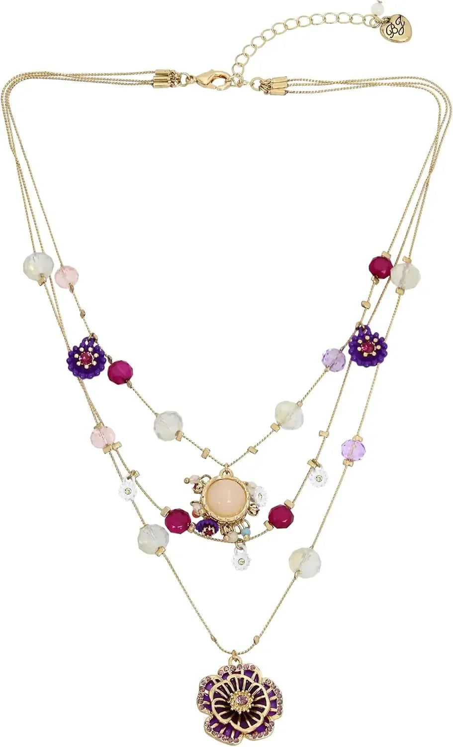 Womens Butterfly Charms Layered Necklace