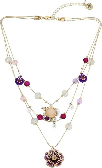 Womens Butterfly Charms Layered Necklace