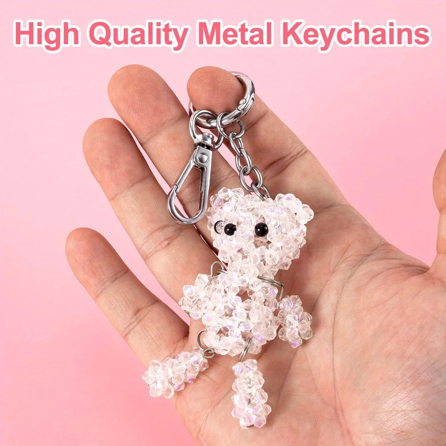 2 Sets Swivel Clasp Clip, Metal Swivel Snap Hooks, Double Opening Key Chain Clip with Key Ring for DIY Crafts Lanyard Making