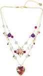 Womens Butterfly Charms Layered Necklace