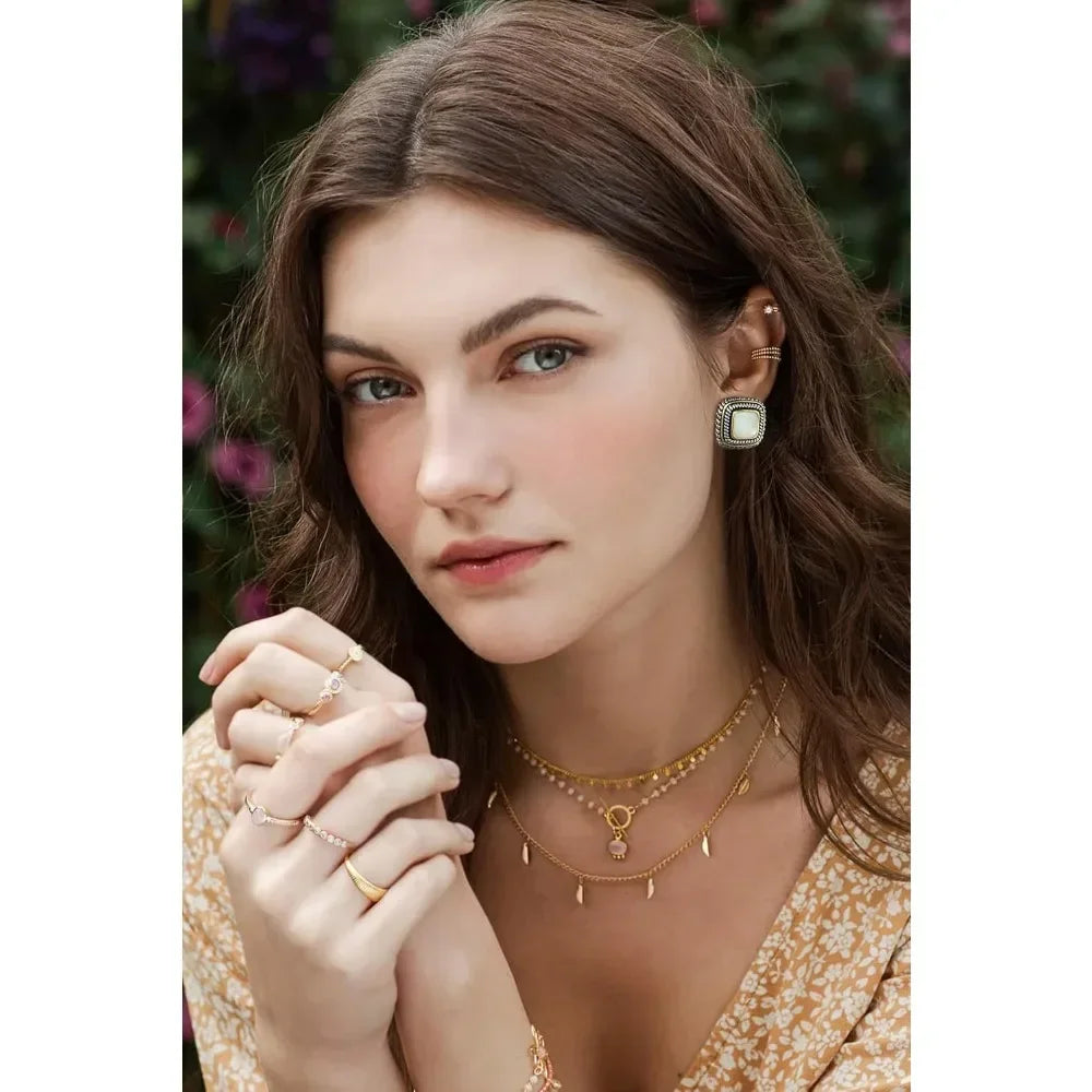 Antique Gold Clip On Hoop Earrings for Women Non Pierced Clip on Earrings with Interwoven Textured Jewelry Gifts