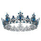 Jeweled Baroque Queen Crown for Women - Rhinestone Wedding Crowns, Bronze Costume Hair Accessories for Cosplay Birthday Party