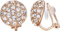 Clip On Earrings with Round Austrian Crystals Christmas Gifts For Women Kids Non Pierced Ears