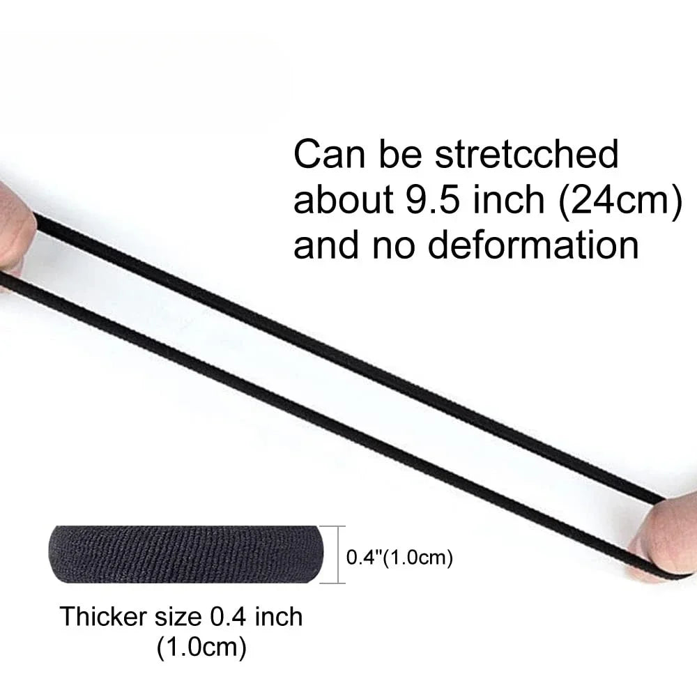 Hair Bands Hair ties for Thick Hair 100PC Seamless Cotton Simply Ponytail Holders Headband Scrunchies Hair Accessories No Crease