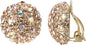 Clip On Earrings with Round Austrian Crystals Christmas Gifts For Women Kids Non Pierced Ears
