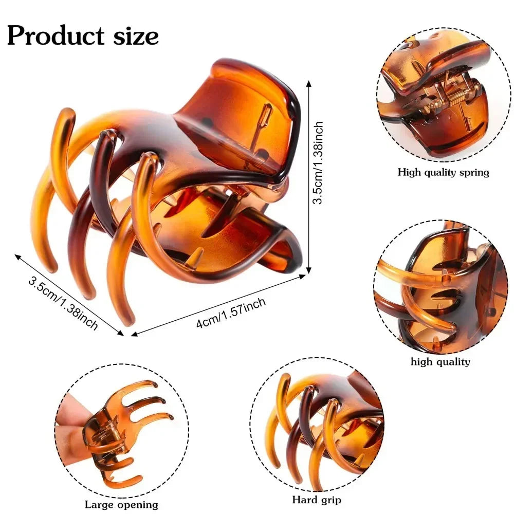 12 Pcs Hair Claw Clips, 1.3 Inch Medium Hair Clips No-Slip Grip Jaw Clips Claw Clips for Women and Girls