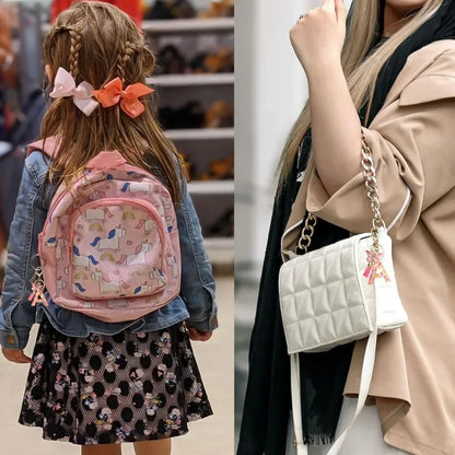 Fashion Alphabet Initial Letter Keychain Tassel Butterfly Pendant Key Ring for Purse Handbags Women Girl