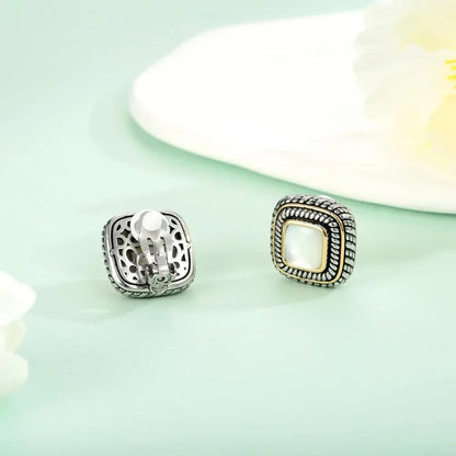 Antique Gold Clip On Hoop Earrings for Women Non Pierced Clip on Earrings with Interwoven Textured Jewelry Gifts