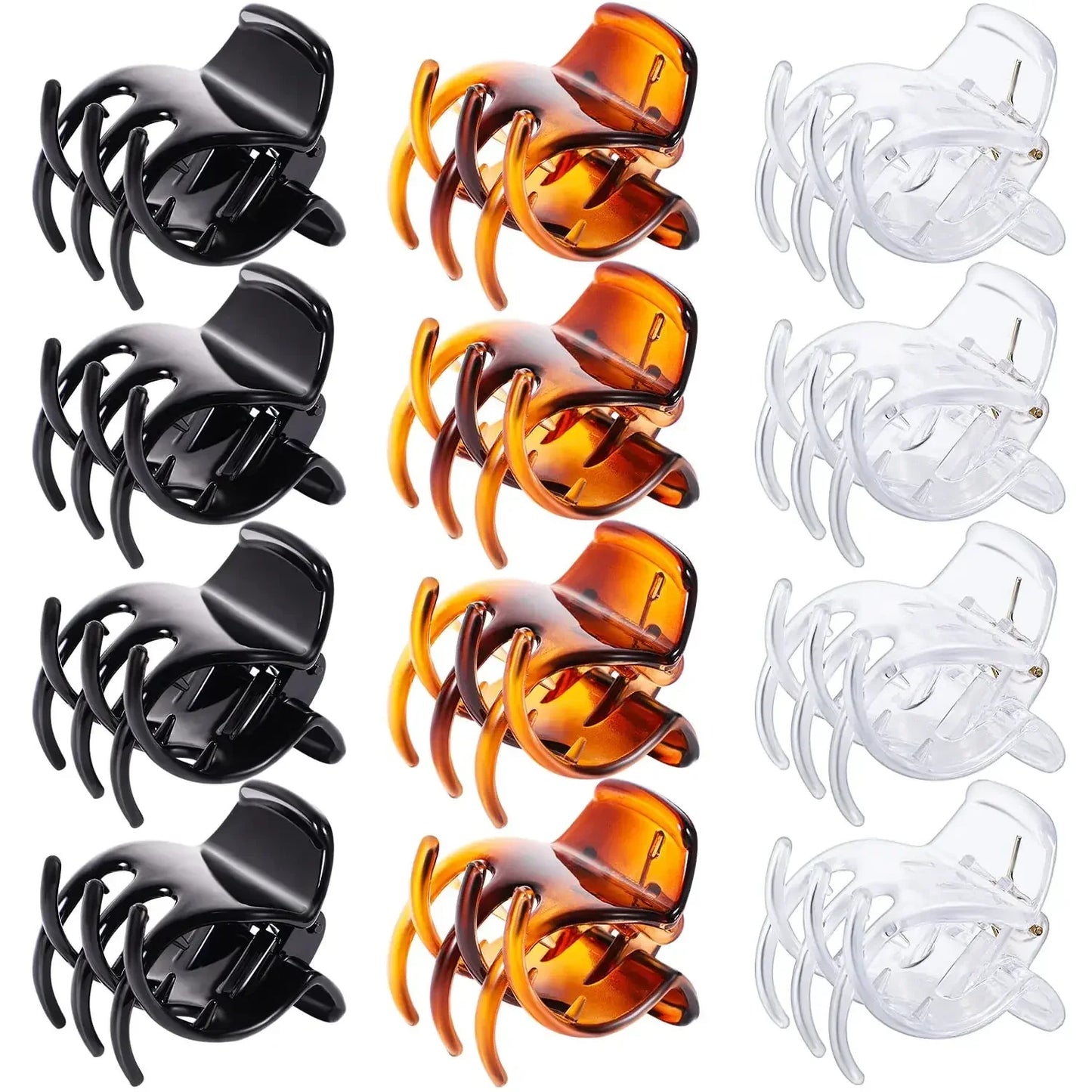 12 Pcs Hair Claw Clips, 1.3 Inch Medium Hair Clips No-Slip Grip Jaw Clips Claw Clips for Women and Girls