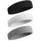 3pcs Sweatproof Sports Headbands for Men and Women