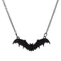 Gothic Bat Necklace for Women Men Punk Hip Hop Rock Vintage Metal Pendant Necklace Party Halloween Jewelry Gifts