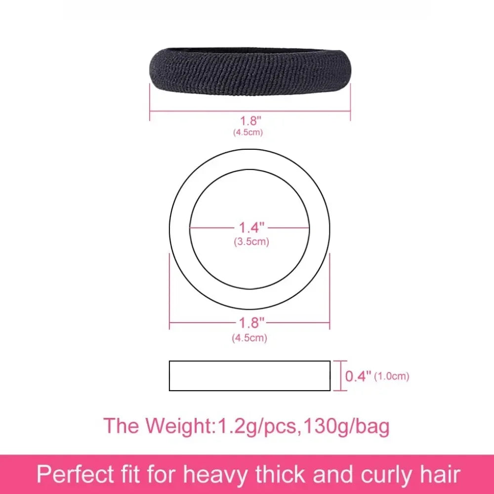 Hair Bands Hair ties for Thick Hair 100PC Seamless Cotton Simply Ponytail Holders Headband Scrunchies Hair Accessories No Crease