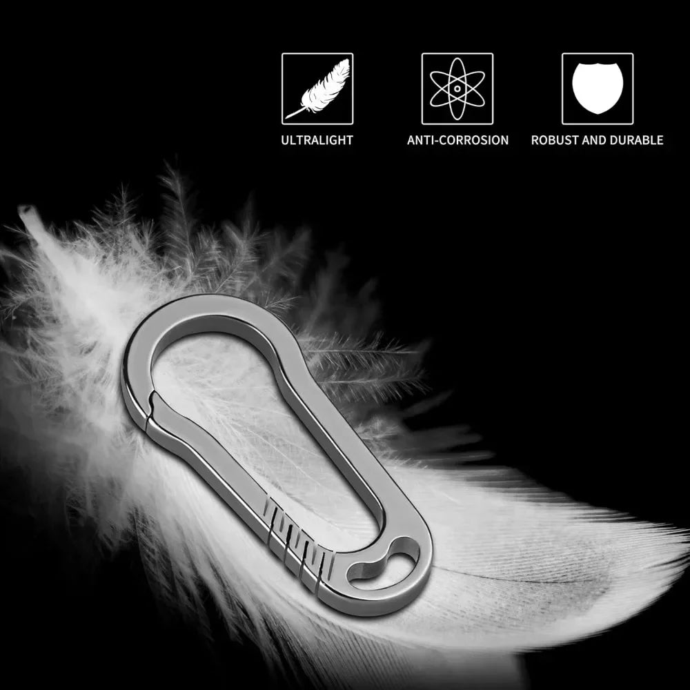 Titanium Key Chain, Carabiner Keychain Clip for Keys, Heavy Duty Car Key Chains Organizer for Men and Women